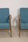 Bernsteinfarbene Modell Sessel in Grün & Blau, 1970er, 2er Set 17