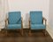 Green and blue Fabric Amber Model Armchairs, 1970s, Set of 2, Image 13