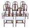 Antique Georgian Revival Dining Chairs in Mahogany, 1950s, Set of 8 1