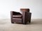 Mid-Century Leather Club Chair in Art Deco Style, 1950s 1