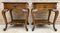 French Louis XV Style Walnut Bedside Tables with Drawer and Open Shelf, 1930s, Set of 2, Image 2
