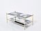 Brass & Chrome Mirrored 2-Tier Coffee Table from Maison Jansen, 1970s 11