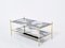 Brass & Chrome Mirrored 2-Tier Coffee Table from Maison Jansen, 1970s, Image 11