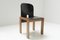 Model 121 Dining Chairs in Walnut and Black Leather by Afra & Tobia Scarpa for Cassina, Set of 6 1