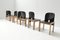 Modell 121 Esszimmerstühle aus Nussholz & schwarzem Leder von Afra & Tobia Scarpa für Cassina, 6er Set 18