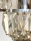 Lámpara de araña de acero y cristal, años 60, Imagen 6