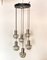 Lámpara de araña de acero y cristal, años 60, Imagen 9