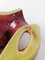 Mid-Century Red and Yellow Glazed Ceramic Mortar Ashtray by Accolay, France, 1950s, Image 12