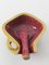 Mid-Century Red and Yellow Glazed Ceramic Mortar Ashtray by Accolay, France, 1950s, Image 7
