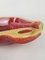 Mid-Century Red and Yellow Glazed Ceramic Mortar Ashtray by Accolay, France, 1950s, Image 18