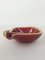 Mid-Century Aschenbecher aus glasierter Keramik in Rot & Gelb von Accolay, Frankreich, 1950er 22