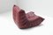 Vintage Togo Lounge Chair in Bordeaux Leather by Michel Ducaroy for Ligne Roset, 1996, Image 14