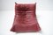 Vintage Togo Lounge Chair in Bordeaux Leather by Michel Ducaroy for Ligne Roset, 1996, Image 12