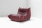 Fauteuil Togo Vintage en Cuir Bordeaux par Michel Ducaroy pour Ligne Roset, 1996 16