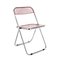 Italian Pink Acrylic Glass Plia Folding Chairs by Giancarlo Piretti for Anonima Castelli, 2000s, Set of 4 12