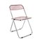 Italian Pink Acrylic Glass Plia Folding Chairs by Giancarlo Piretti for Anonima Castelli, 2000s, Set of 4, Image 12