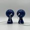 Eyeball Blue Lamps by Reggiani, 1960s, Set of 2 3