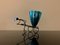 Lámpara de mesa vintage azul, años 50, Imagen 6