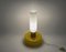 Lámpara de mesita de noche vintage de vidrio amarillo, años 60, Imagen 5