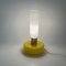 Lámpara de mesita de noche vintage de vidrio amarillo, años 60, Imagen 6