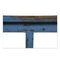 Mesa de trabajo de teca con pátina azul, Imagen 4