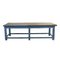 Teak Worktable with Blue Patina 2