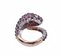 Rose Gold and Silver Gold Snake Ring, 1950s, Image 4