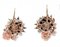 Rose Gold and Silver Earrings, 1960s, Set of 2 3