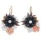 Boucles d'Oreilles en Or Rose et Argent, 1960s, Set de 2 1