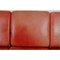 GE-290 Three-Seater Sofa in Patinated Red Aniline Leather by Hans Wegner for Getama, 1990s 6