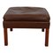 Ottoman in Patinated Brown Leather by Børge Mogensen for Fredericia, Image 1