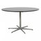 Black Circular Dining Table by Arne Jacobsen for Fritz Hansen, 1980s, Image 1