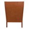 Wing Chair in Brown Leather by Børge Mogensen for Fredericia, Image 5