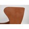 Wing Chair in Brown Leather by Børge Mogensen for Fredericia, Image 9