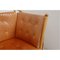 Spoke-Back Sofa aus patiniertem cognacfarbenem Leder von Børge Mogensen für Fritz Hansen, 1970er 10