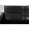 Two-Seater Airport Sofa in Patinated Black Leather by Arne Jacobsen for Fritz Hansen, Image 9