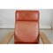GE-290A Sessel mit Fußhocker aus patiniertem rotem Anilinleder von Getama, 1990er, 2er Set 7