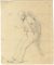 Sir Augustus Wall Callcott RA, Preparatory Study of Resting Man, Early 1800s, Graphite Drawing 1