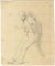 Sir Augustus Wall Callcott RA, Studio preparatorio di Resting Man, inizio XIX secolo, disegno di grafite, Immagine 1