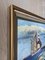 Sailing Blue, 1920s, Large Oil Painting, Framed 10