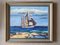 Sailing Blue, 1920s, Large Oil Painting, Framed 1
