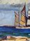 Sailing Blue, Années 1920, Grande Peinture à l'Huile, Encadrée 6