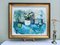 Teal Table, Oil Painting, Framed, Image 1