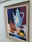 Caffettiera e frutta, anni '50, Olio su tela, con cornice, Immagine 3