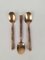 Mid-Century Cutlery Set in Brass & Faux Bamboo, 1970s, Set of 144 22