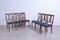 Empire Style Dining Table with Marble Top & Chairs with Leather Seats from Brianzola, 1940s, Set of 7 30