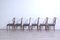 Mesa de comedor estilo Imperio con tablero de mármol y sillas con asientos de cuero de Brianzola, años 40. Juego de 7, Imagen 22