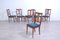 Mesa de comedor estilo Imperio con tablero de mármol y sillas con asientos de cuero de Brianzola, años 40. Juego de 7, Imagen 29