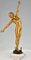 Fernand Ouillon Carrère, Art Deco Nude Sword Dancer, 1919, Bronze on Marble Base 4