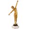 Fernand Ouillon Carrère, Art Deco Nude Sword Dancer, 1919, Bronze on Marble Base 1